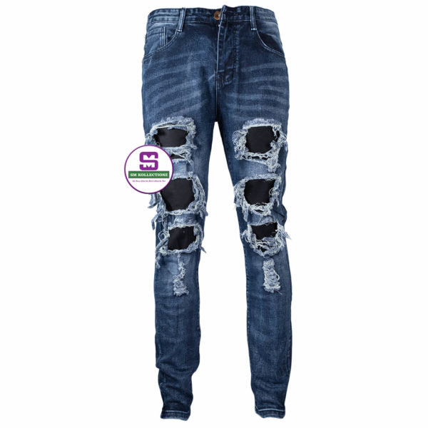 Men ragged jeans slim fit